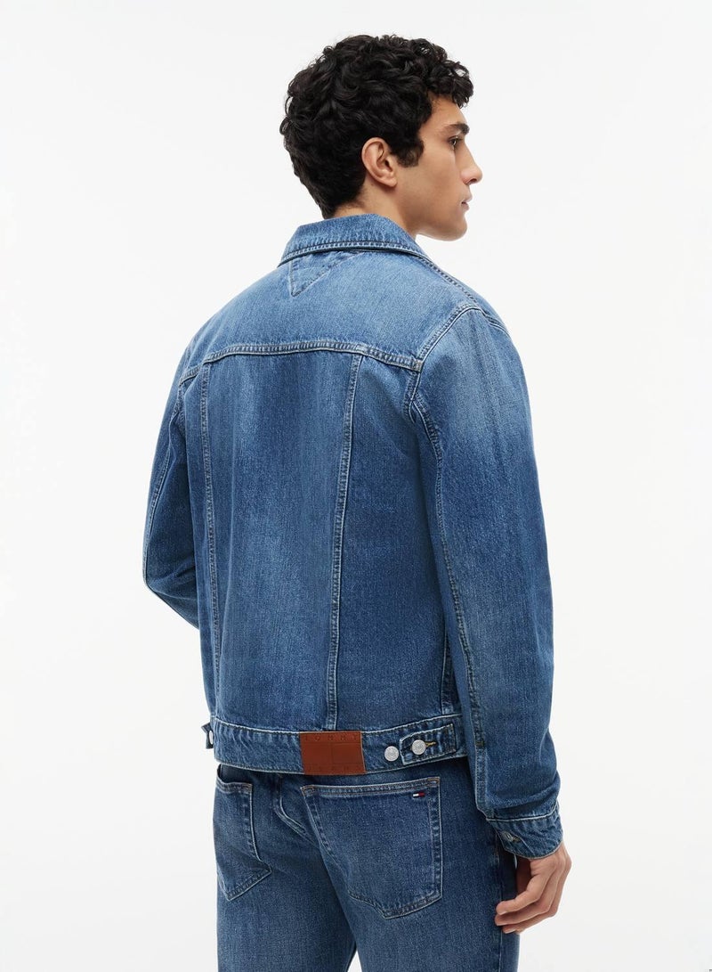 TOMMY JEANS Ryan Faded Denim Trucker Jacket - Image 3