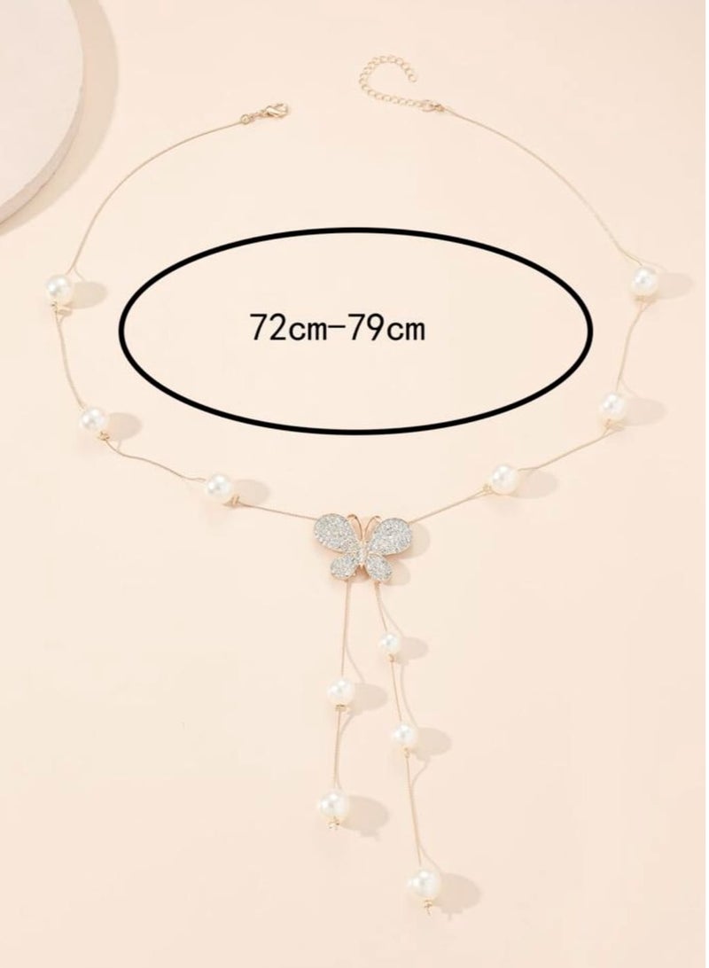 YUCCA One Piece New European and American Style Fashion Sweater Wool Chain Long Necklace - Image 2