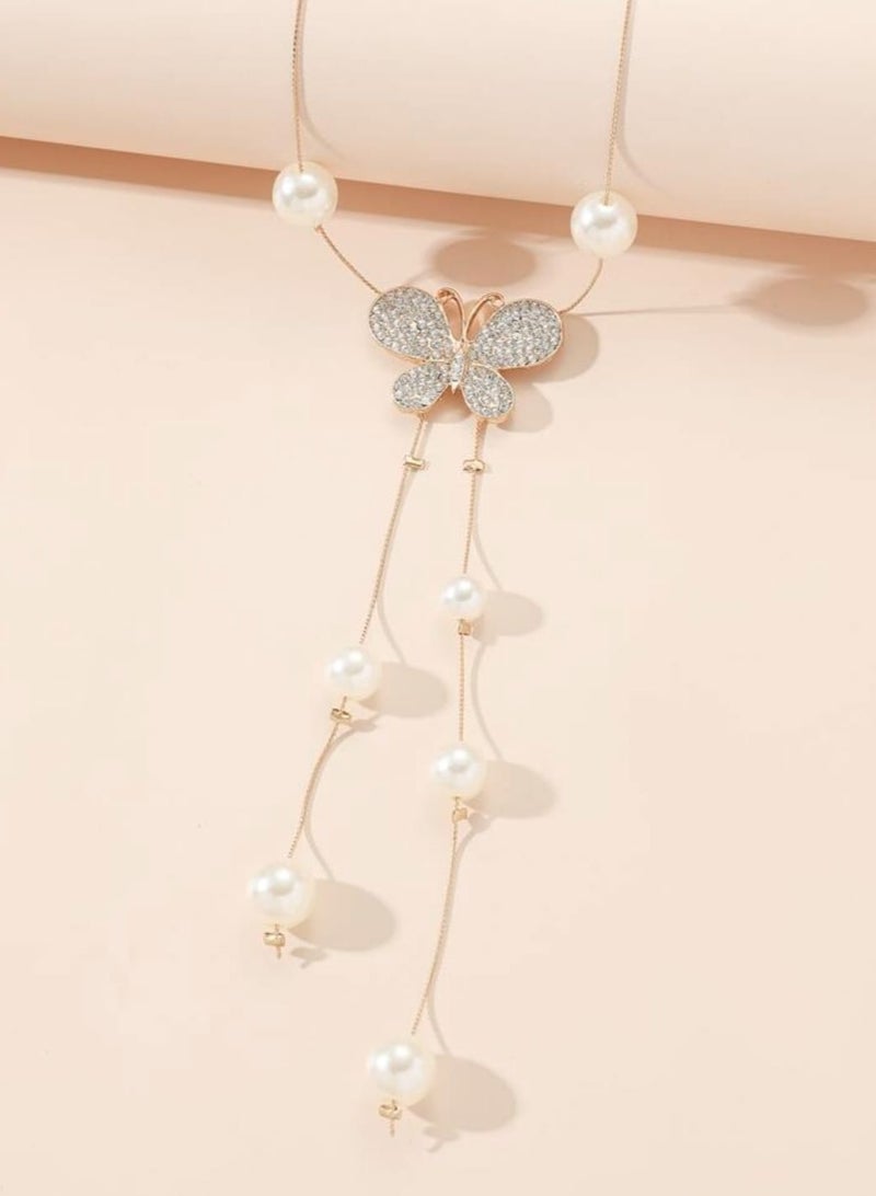 YUCCA One Piece New European and American Style Fashion Sweater Wool Chain Long Necklace - Image 3