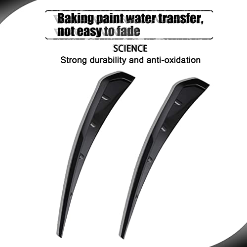 Miytsya 2 PCS Car Fender Side Vents, ABS Carbon Fiber Spoiler, Fender Decorative Stickers, Air Flow Intake Hole Grille Auto Exterior Accessories Universal (Black) - Image 5