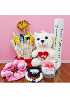 BANSIWALA Bansiwala Love Gift Box for Couples Gold Rose Chocolate BouquetTeddy Bracelets More Boyfriend Girlfriend Husaband Wife Girls Boys  - Image 1