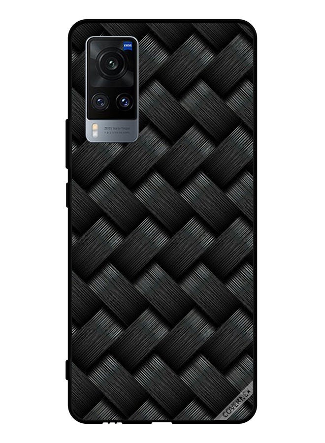 Covernex Protective Case Cover For Vivo X60 Black Strips Pattern - Image 1