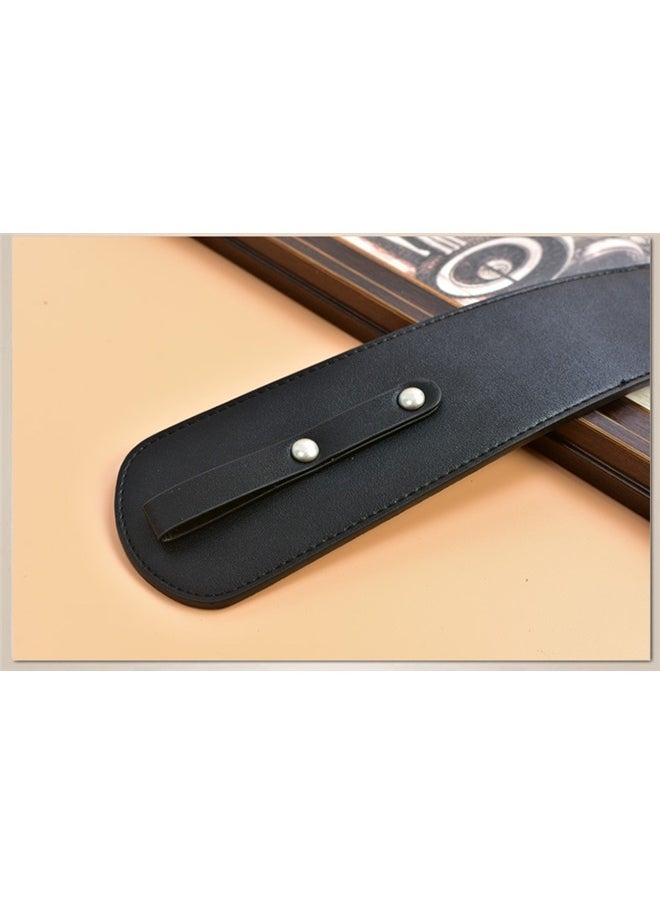 Generic Women Vintage Wide Elastic Thick Stretch Belt with Interlock Buckle for Dress  - Image 4
