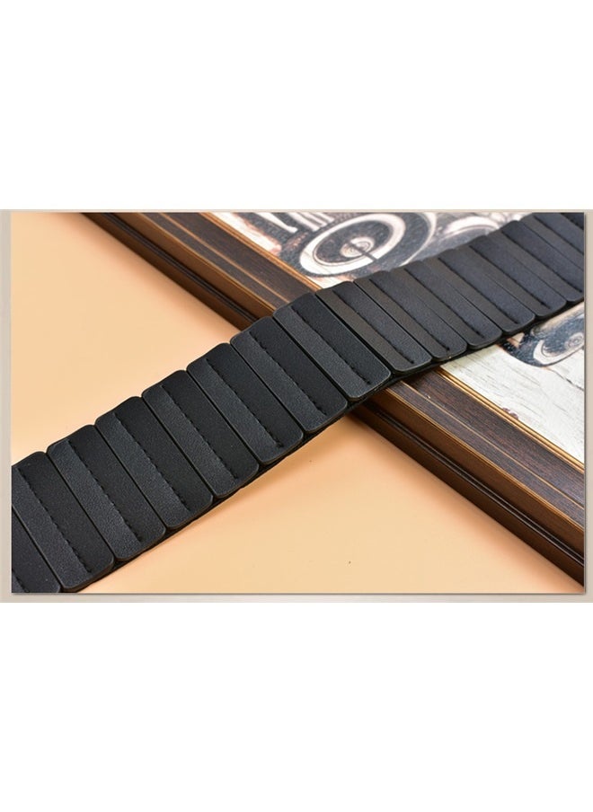 Generic Women Vintage Wide Elastic Thick Stretch Belt with Interlock Buckle for Dress  - Image 3