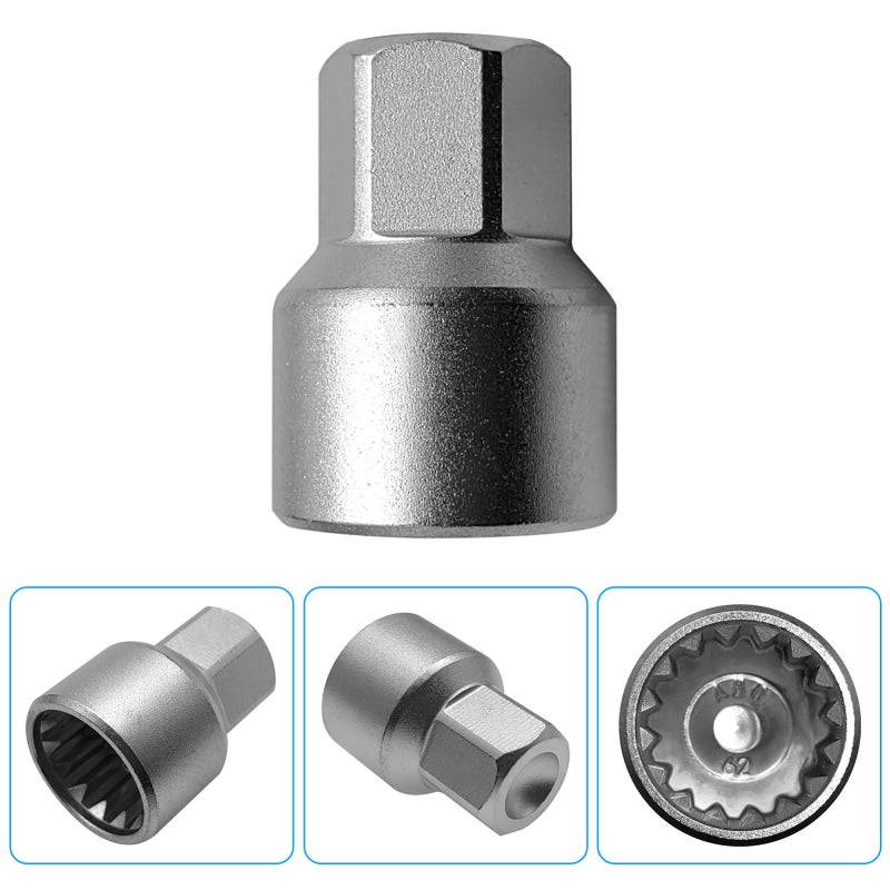 Wheel Nut Removal Socket 62 High-Strength Steel Construction Wheel Anti-Theft Socket - 20 Sizes Thick-Thin Walled Options Wheel Anti-Theft Lug Nut for Automotive Mechanics Car Enthusiasts Porsche Main - Image 4