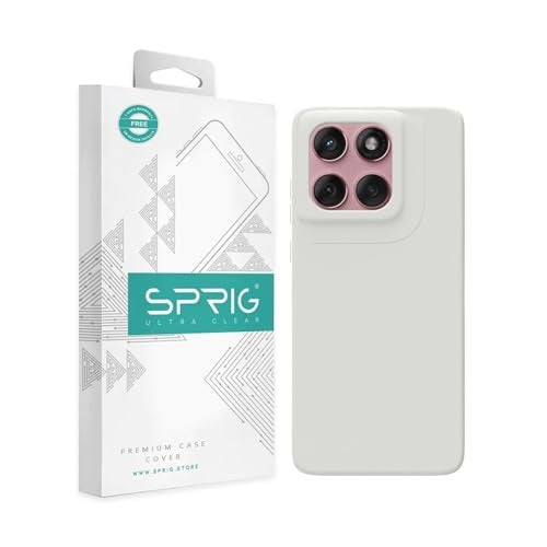SPRIG Compatible with Moto Edge 60 Fusion Premium SilkTone Back Cover Drop Tested Shock Proof Mobile Case for Men, Women, Boys and Girls with Camera Protection (Light Grey) - Image 1
