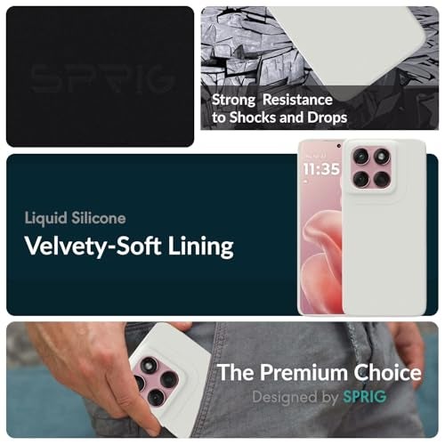 SPRIG Compatible with Moto Edge 60 Fusion Premium SilkTone Back Cover Drop Tested Shock Proof Mobile Case for Men, Women, Boys and Girls with Camera Protection (Light Grey) - Image 3
