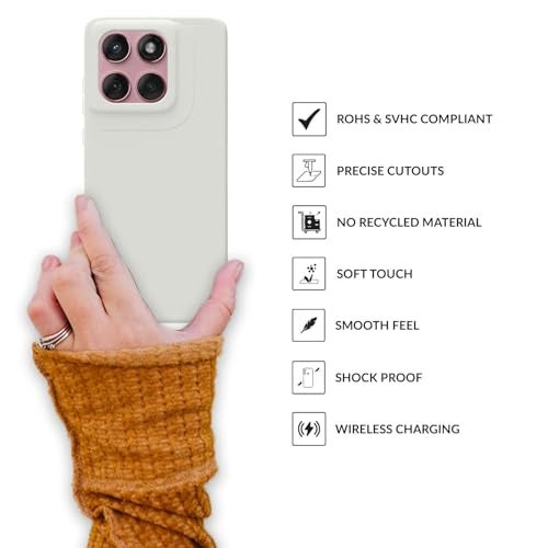 SPRIG Compatible with Moto Edge 60 Fusion Premium SilkTone Back Cover Drop Tested Shock Proof Mobile Case for Men, Women, Boys and Girls with Camera Protection (Light Grey) - Image 4