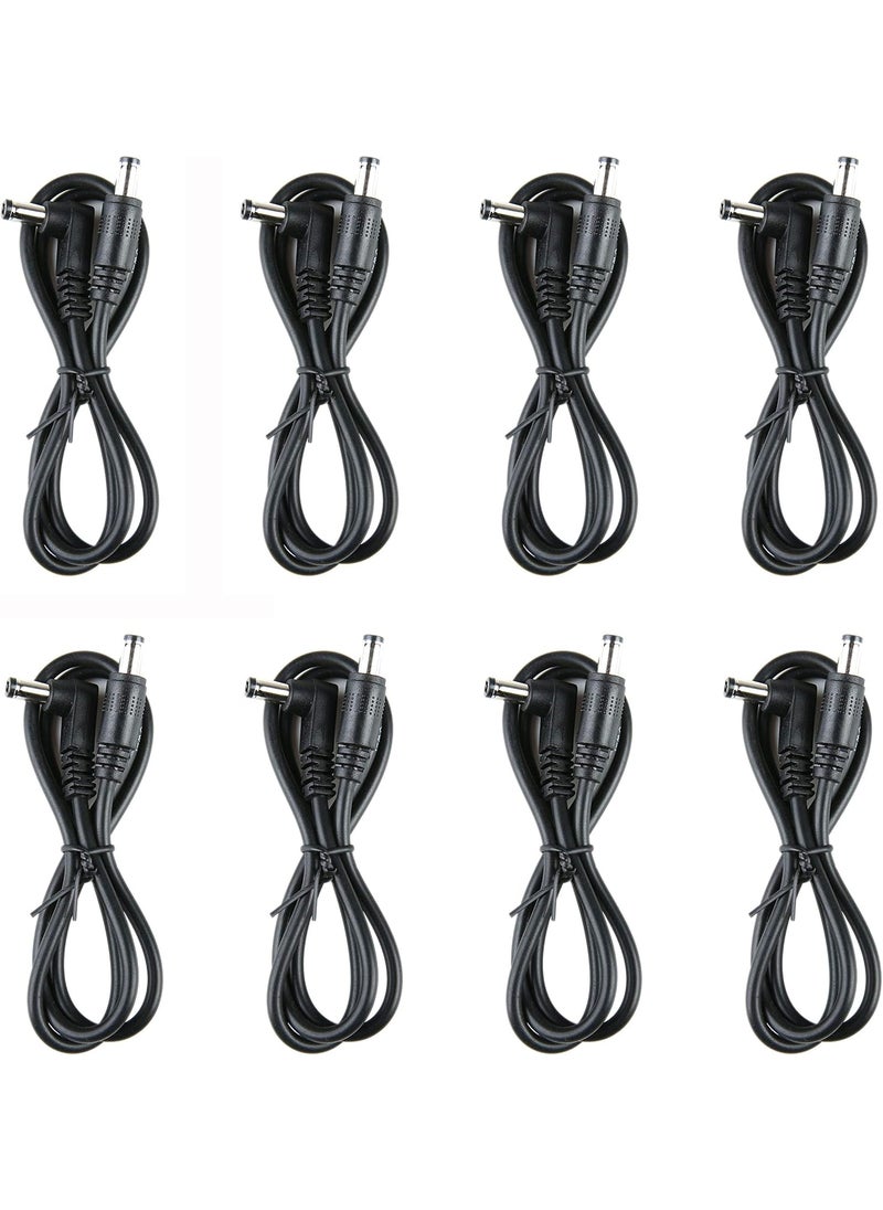Mihey 8 Pack Guitar Effect Pedal DC Cable 55mm x 21mm Power Lead Cord 60CM Male to Male  - Image 1