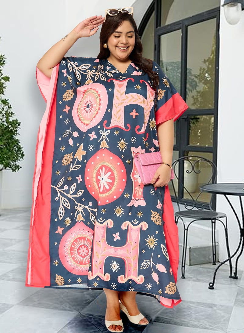 Gypsie Blu Women Beach Kaftan Maxi Dress Plus Size Caftan Dress For Ladies - Image 1