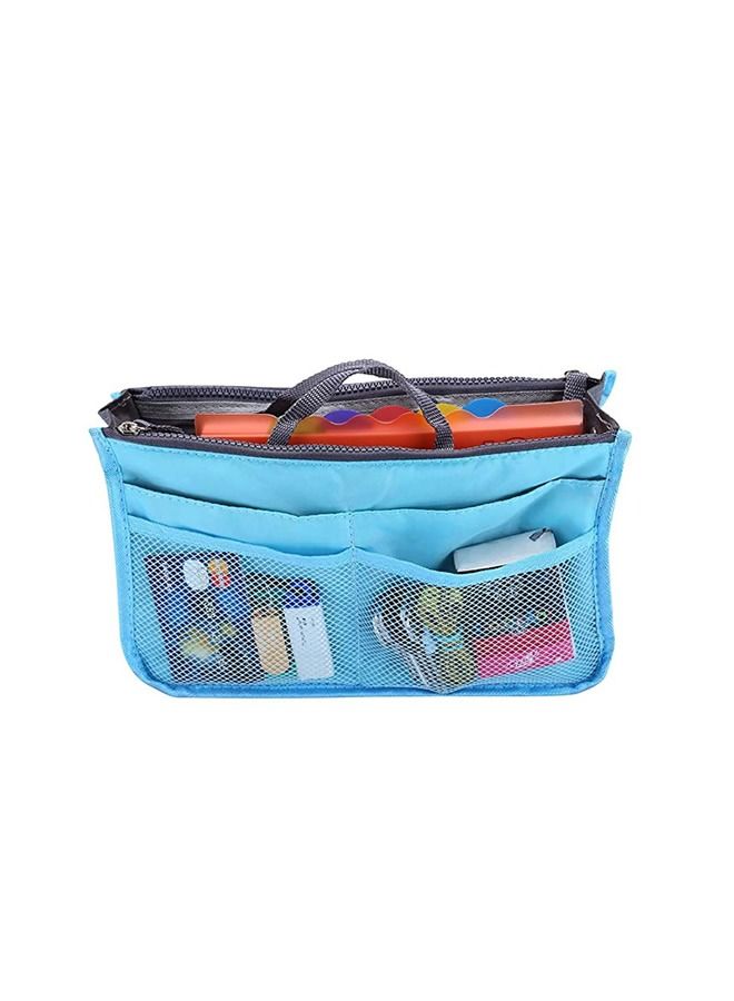 Umiwin 13-Pocket Travel Organizer for Handbags Summer Vacation Packing Cube Bag Lightweight Portable Organizer for Women's Carry On, Suitcase & Umrah Bag Blue - Image 4