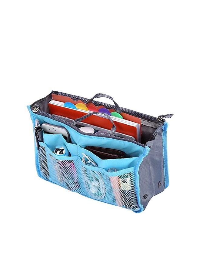 Umiwin 13-Pocket Travel Organizer for Handbags Summer Vacation Packing Cube Bag Lightweight Portable Organizer for Women's Carry On, Suitcase & Umrah Bag Blue - Image 1