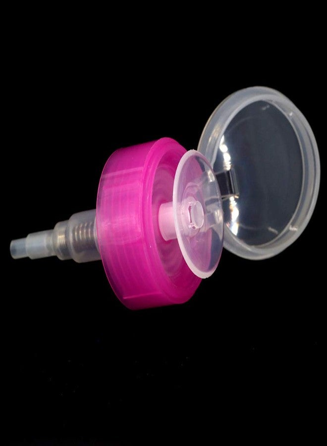 lasenersm 2 Pieces 60ml Push Down Empty Pump Dispenser Bottle Nail Polish Remover Pump Empty Bottle Dispenser with Flip Top Cap for Nail Polish Remover Makeup Organizer Travel Bottle Pink - Image 5