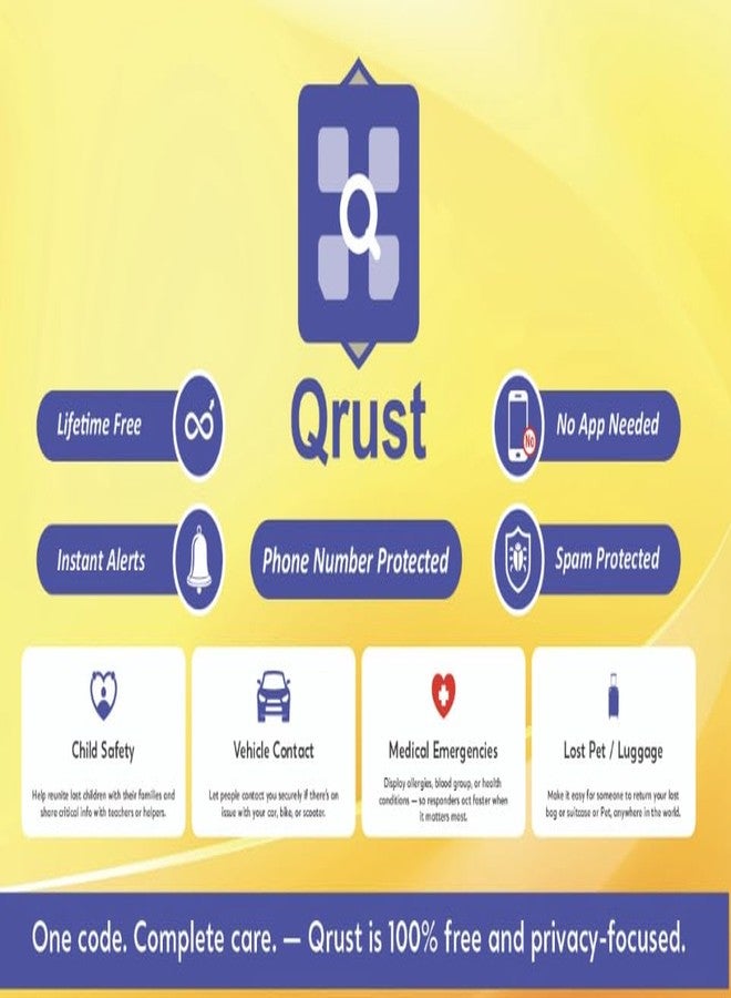 Qrust QR Security Luggage Tag - Smart Lost & Found Travel Tag, Digital Privacy-Safe Bag ID, Durable Acrylic QR Code Tag for Suitcase, Backpack, Pet & Kids Bag (Shri Krishna) - Image 5