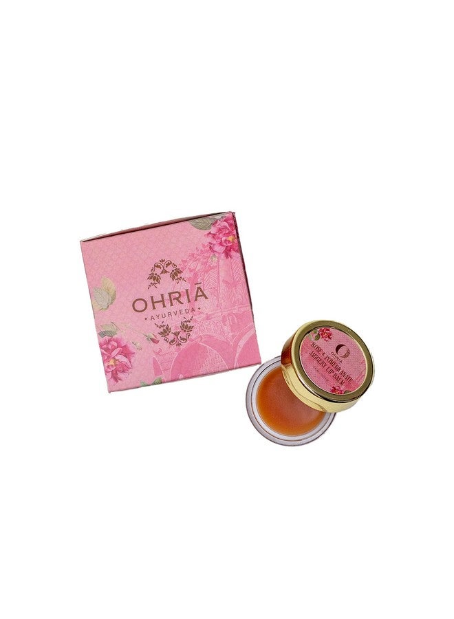 OHRIA Ayurveda Rose & Pomegranate Jaggery Lip Balm | Deeply Hydrates, Softens & Reduces Lip Pigmentation| For Dark, Dry & Chapped Lips | All Skin Types - 6Gm - Image 2
