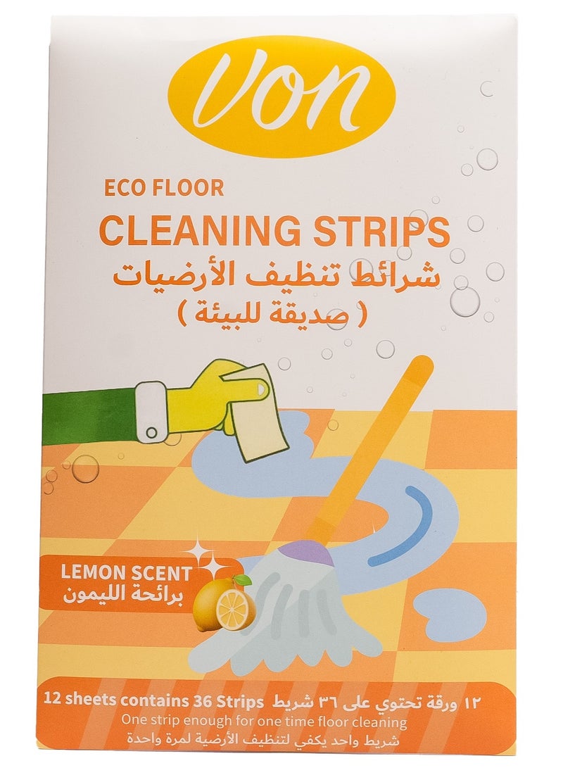 ڨون شرائط تنظيف الأرضيات فون  برائحة الليمون (36 شريطًا) صديقة البيئة - Image 1