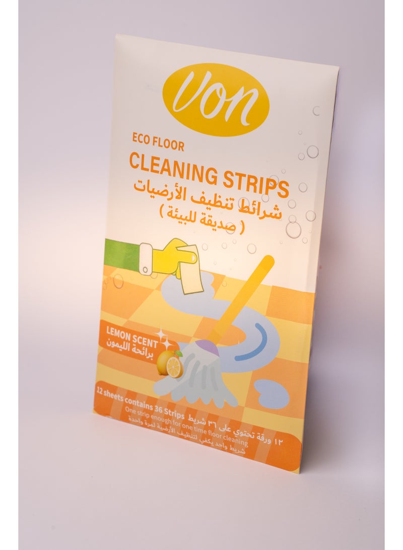 VON Eco Floor Cleaning Strips – Lemon Scent (36 Strips) - Image 4