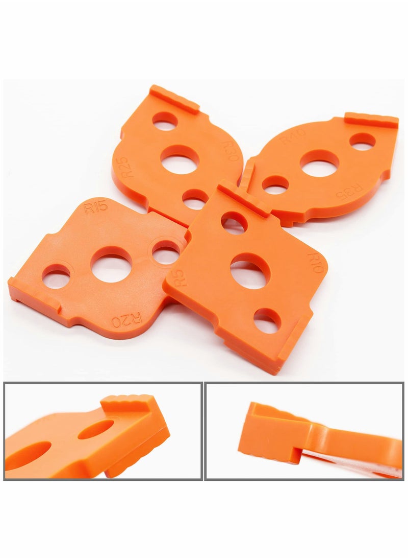 Y&D - Radius Jig Router Templates, Corner Routing ABS+CNC high Hardness Processing Glue, Rounded Corners Bit, 4 Sizes - Image 1