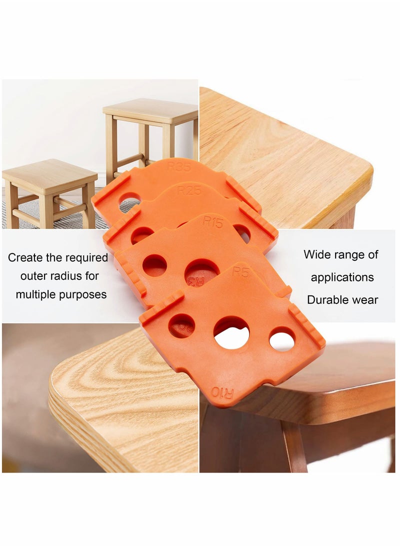 Y&D - Radius Jig Router Templates, Corner Routing ABS+CNC high Hardness Processing Glue, Rounded Corners Bit, 4 Sizes - Image 1