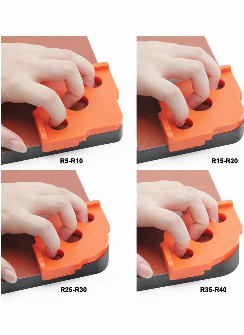 Y&D - Radius Jig Router Templates, Corner Routing ABS+CNC high Hardness Processing Glue, Rounded Corners Bit, 4 Sizes - Image 1