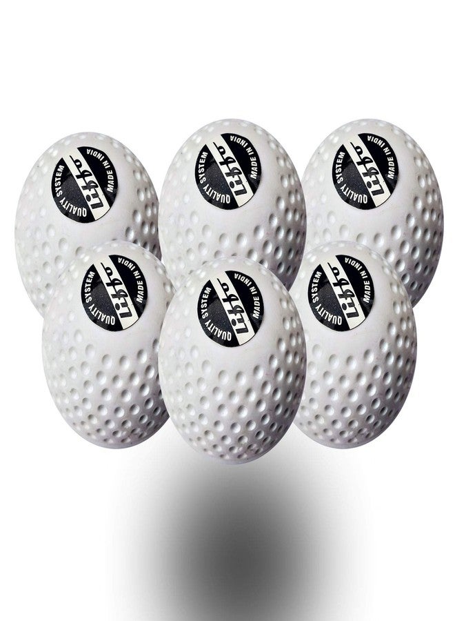 Liffo كرة هوكي ميدانية من نوع ليفو® ماتش ذات النقوش (أبيض، hockeyball1) - مجموعة من 6 كرات - Image 1