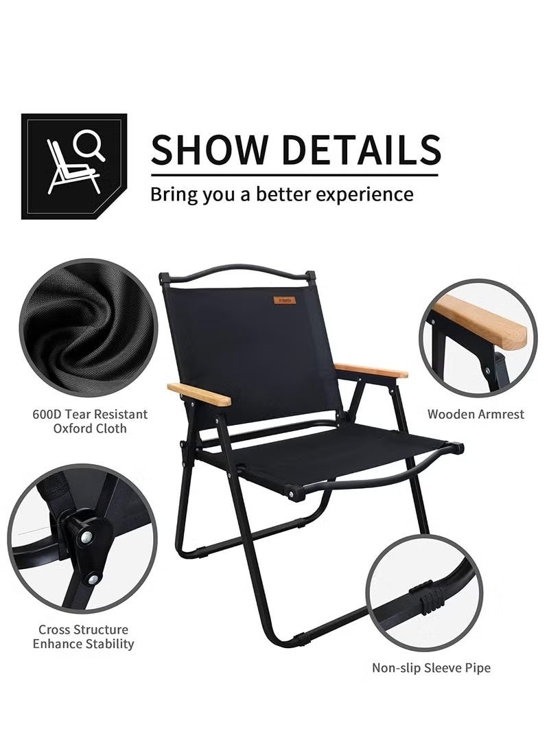 كادي ون كرسي رحلات وتخييم محمول قابل للطي مناسبة للتخييم و المشي لمسافات طويلة عدد (2) - Image 4