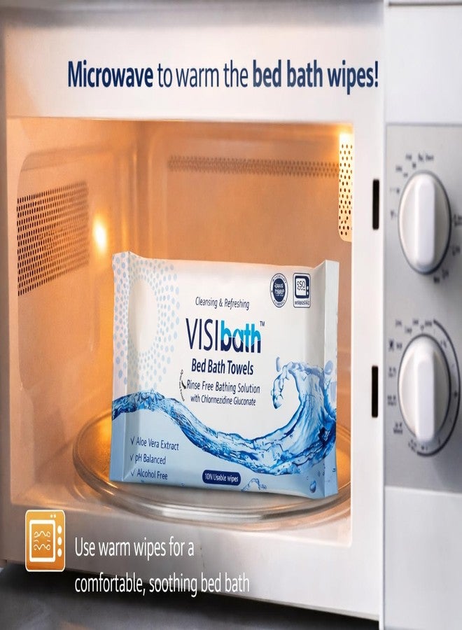 VISIBATH Cleansing and Refreshing Wipes Bed Bath Towel (Size: 240X320 mm, 10 N Per Pack) -Set of 3 Packs - Image 5