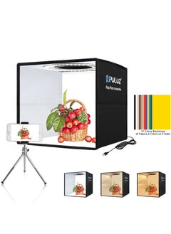 PULUZ 13-Piece Portable Photography Light Box And Backdrop Set Black  - Image 1
