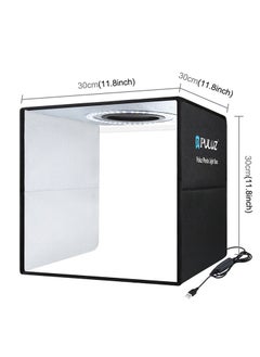 PULUZ 13-Piece Portable Photography Light Box And Backdrop Set Black  - Image 3