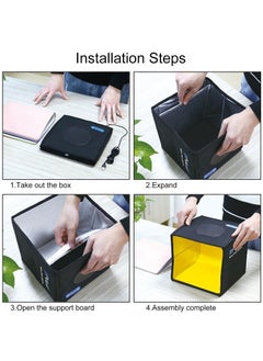 PULUZ 13-Piece Portable Photography Light Box And Backdrop Set Black  - Image 5
