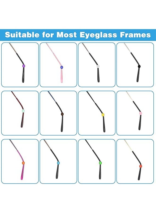 HY 12-Pair Eyeglass Ear Grips - Non-Slip, Silicone Ear Cushions for Eyeglasses, Reading Glasses, Sunglasses (12 Colors) - Image 3