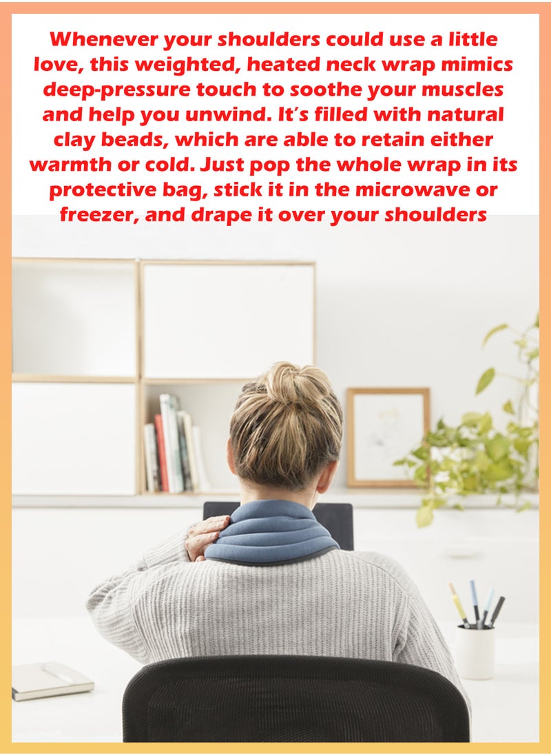 Generic - Microwave Heating Pad for Neck and Shoulders Heated Neck Wrap Microwave Freezer Warmer for a Relaxing Heat or Cooling Relief Relaxation for Body & Neck - Image 1
