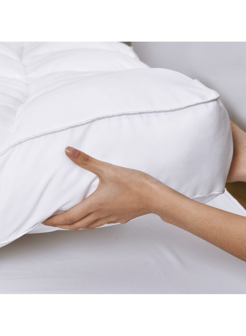 Brides Hotel-style mattress topper, 100% cotton fabric, 14 cm thick, for a 180 x 200 cm bed - White - Image 5