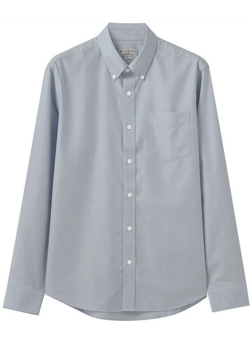 GIORDANO Men Wrinkle Free Shirt Grey
