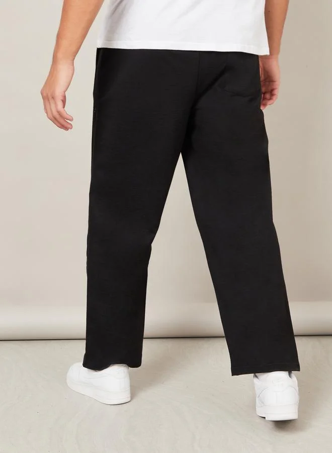 Styli Styli Oversized Straight Leg Jogger with Popper Button