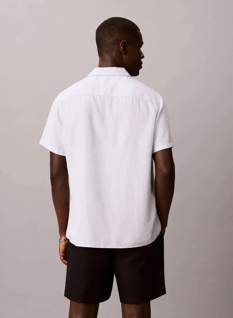 Calvin Klein Black Linen Blend Shorts for Men | Best Price UAE