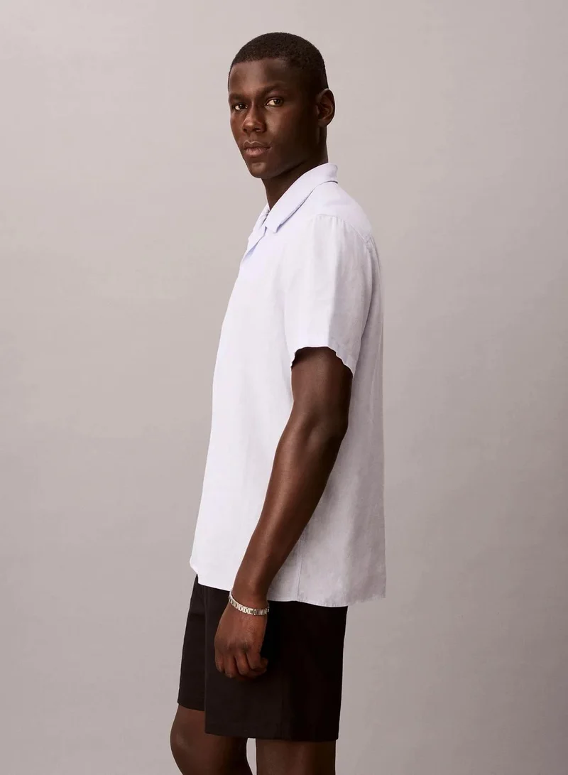 Calvin Klein Black Linen Blend Shorts for Men | Best Price UAE