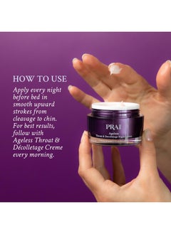 PRAI Beauty Ageless Throat & Decolletage Night Creme Neck Firming Cream For Overnight Use Cruelty & Parabenfree Neck Tightening Cream With Retinol Neck Cream For Tightening And Firming 4.0 Oz  - Image 5