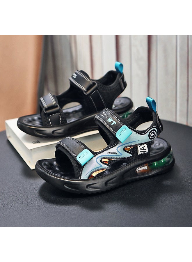 Boys Sandals  New Summer Children's Students Medium And Large Children's Shoes Soft Bottom Air Cushion Beach Shoes Waterproof