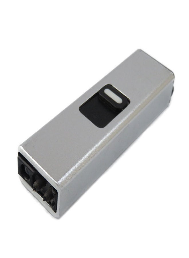 New USB Rechargeable Lighter Mini Lighter Outdoor Windproof BBQ Lighting Arc Ignition Silver - Image 1