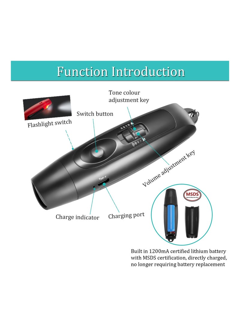 SYOSI Rechargeable Electronic Whistle for Referees Coaches Teachers, Electric Whistle Handheld Blowless Whistle Sports Electronic Whistle with Lanyard Portable Whistle for Outdoor Sports Emergency - Image 4