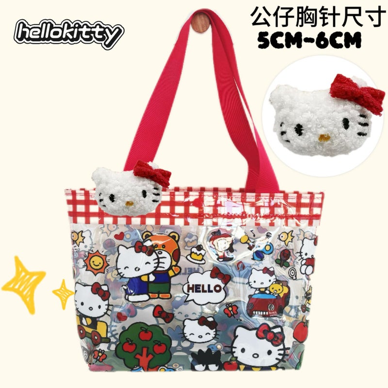 Cartoon Bear Print Waterproof Tote Bag with Large Capacity for Women - Image 5