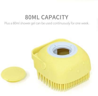 Easymart Silicone Soft Bath Body Brush with Shampoo Dispenser Body Scrubber use in Shower, Deep Cleaning, Gentle Scrub Massage Skin Exfoliation for Children Men Women - Image 2
