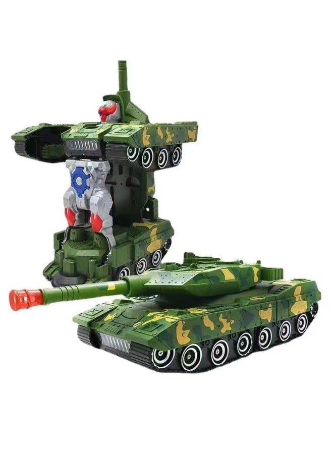Same Electric Universal Automatic Deformation Tank Car Obstacle Avoidance Driving Car Toy One-piece Delivery-Specifications:Rechargeable Version (charger + Three Rechargeable Batteries) - Image 1