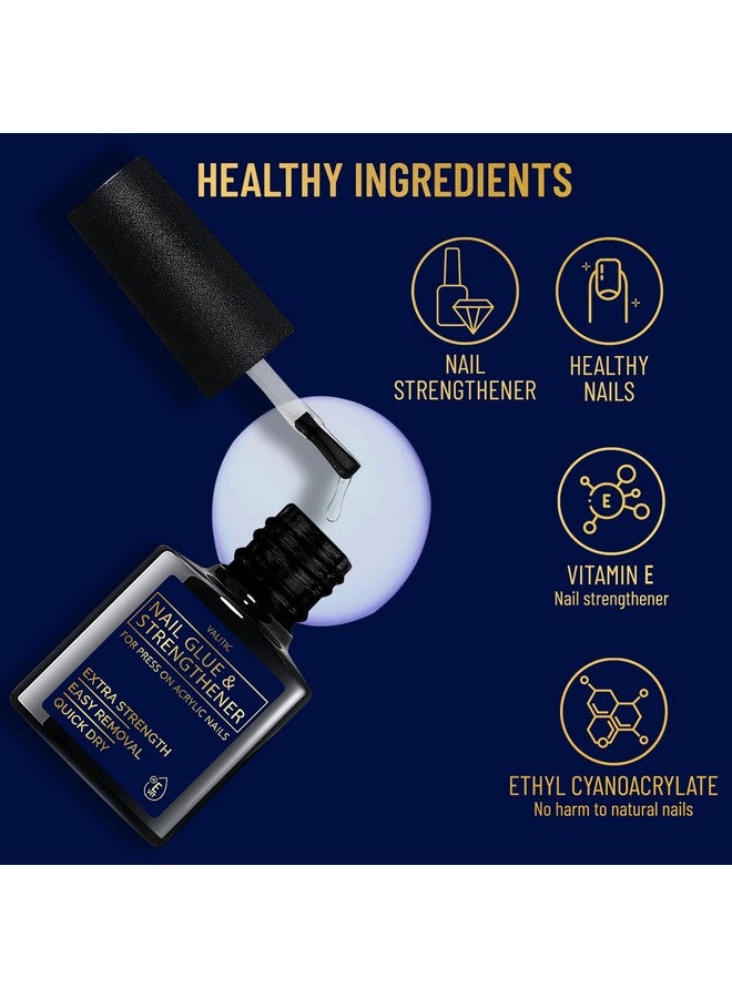 VALITIC Nail Glue And Strengthener Quick Dry Brush On Gel For Long Lasting Nails Adhesive Bond For False Nails Strengthener For Nail Tips 1 Pack - Image 4