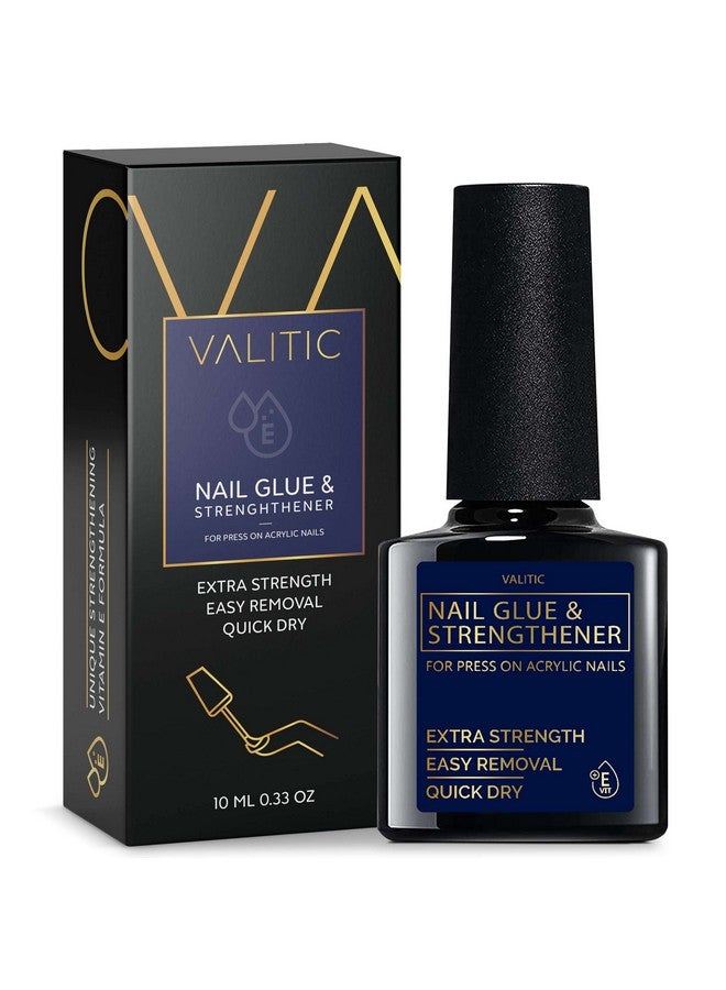 VALITIC Nail Glue And Strengthener Quick Dry Brush On Gel For Long Lasting Nails Adhesive Bond For False Nails Strengthener For Nail Tips 1 Pack - Image 1