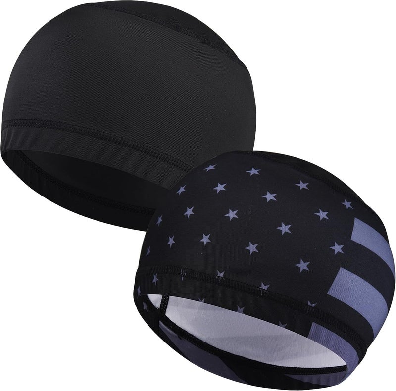vidsel Skull Cap Helmet Liner Hard Hat Liner Running Beanie Head Wrap Bicycle Football Sweat Wicking Cycling Caps for Men Women - Image 1
