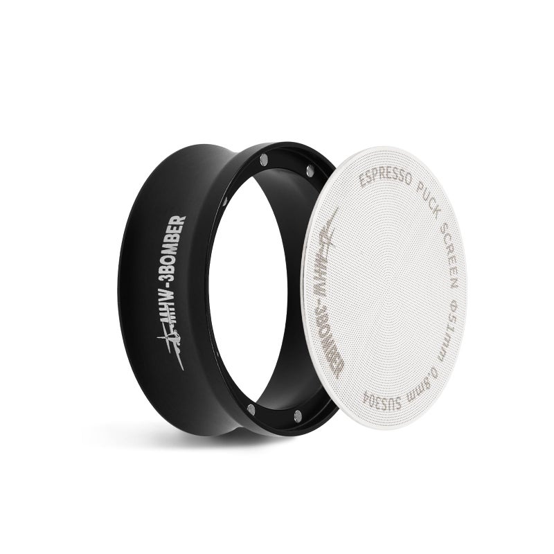 MHW-3BOMBER مجموعة شاشة دوزينغ إسبريسو 51 مم مع قمع دوزينغ مغناطيسي وحلقة دوزينغ قابلة لإعادة الاستخدام