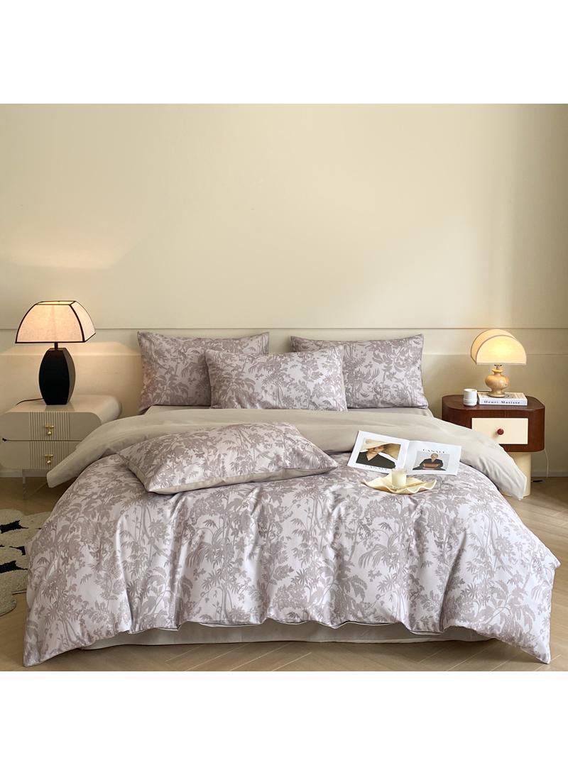 4 Pieces Cotton Comforter Sets Fits 1.5M /1.8M Double Size Bed Housewarming gift Birthday Gift  - Image 2
