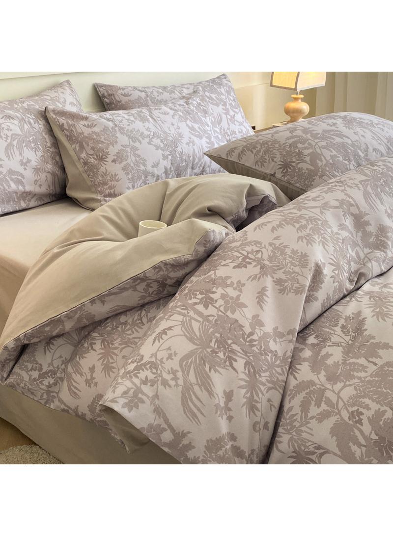 4 Pieces Cotton Comforter Sets Fits 1.5M /1.8M Double Size Bed Housewarming gift Birthday Gift  - Image 4